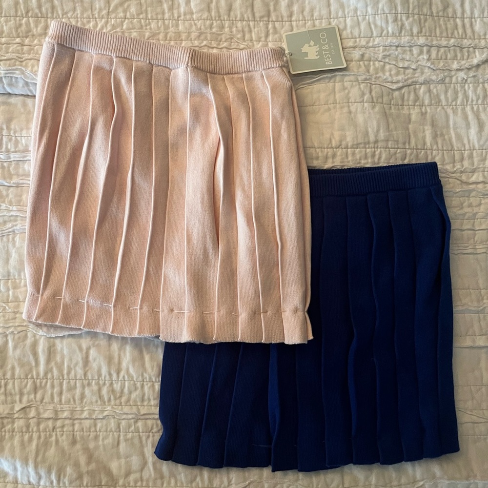 2 Pleated Sweater Skirts